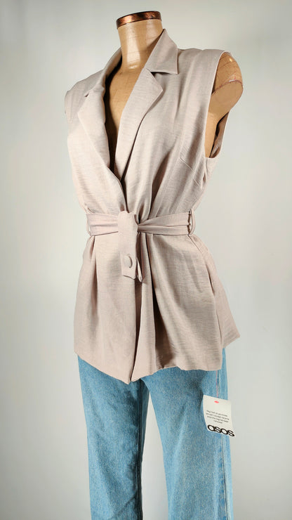 Chaleco Asos gris perla