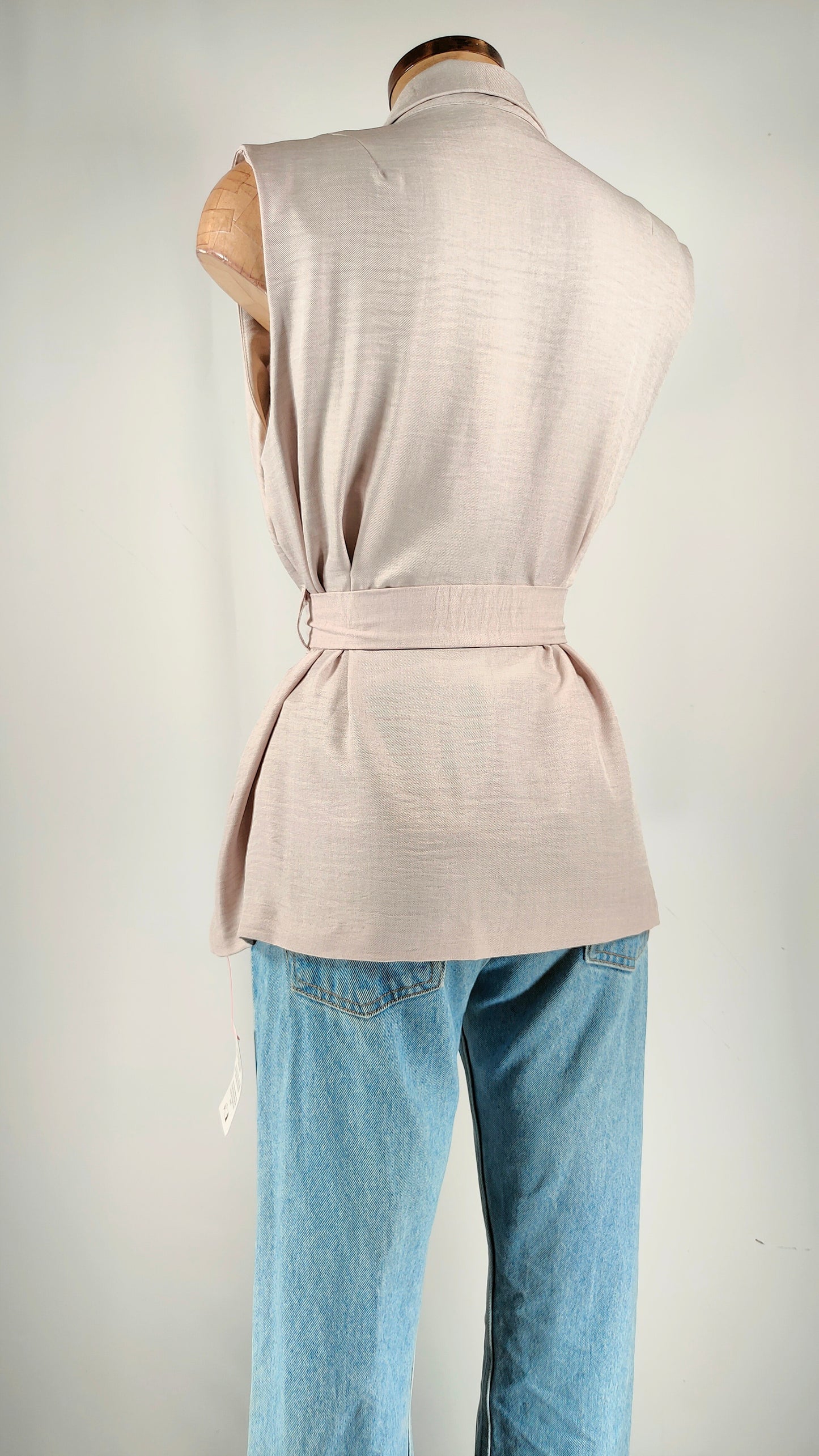 Chaleco Asos gris perla