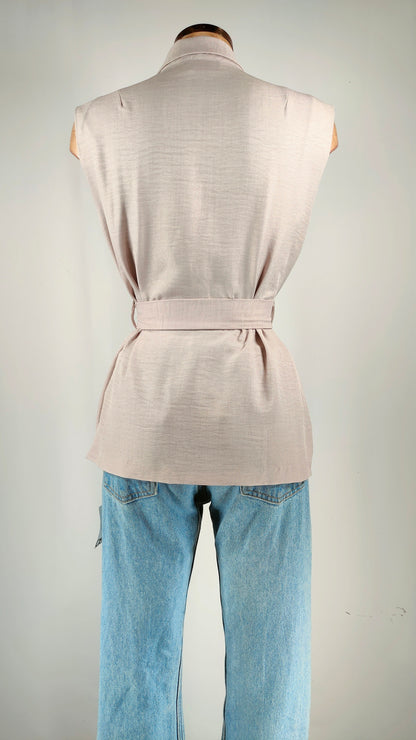 Chaleco Asos gris perla