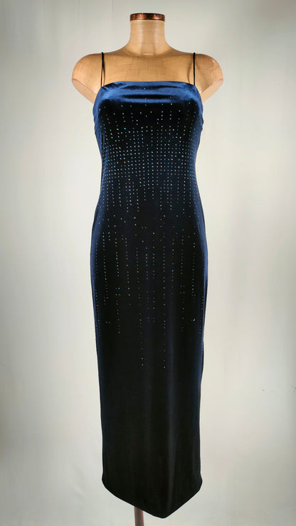 Vestido de terciopelo azul Laundry by Shelli Segal