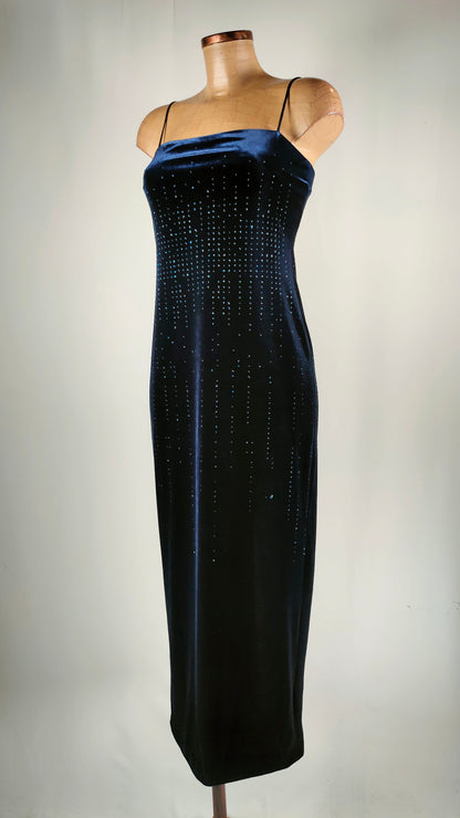 Vestido de terciopelo azul Laundry by Shelli Segal