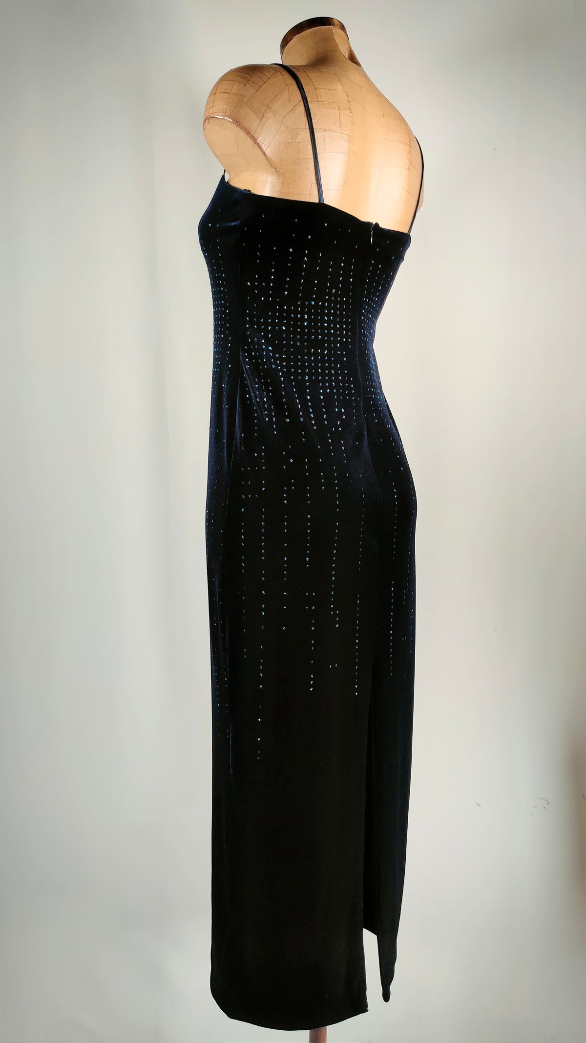 Vestido de terciopelo azul Laundry by Shelli Segal