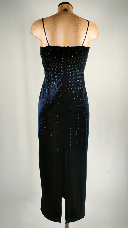 Vestido de terciopelo azul Laundry by Shelli Segal
