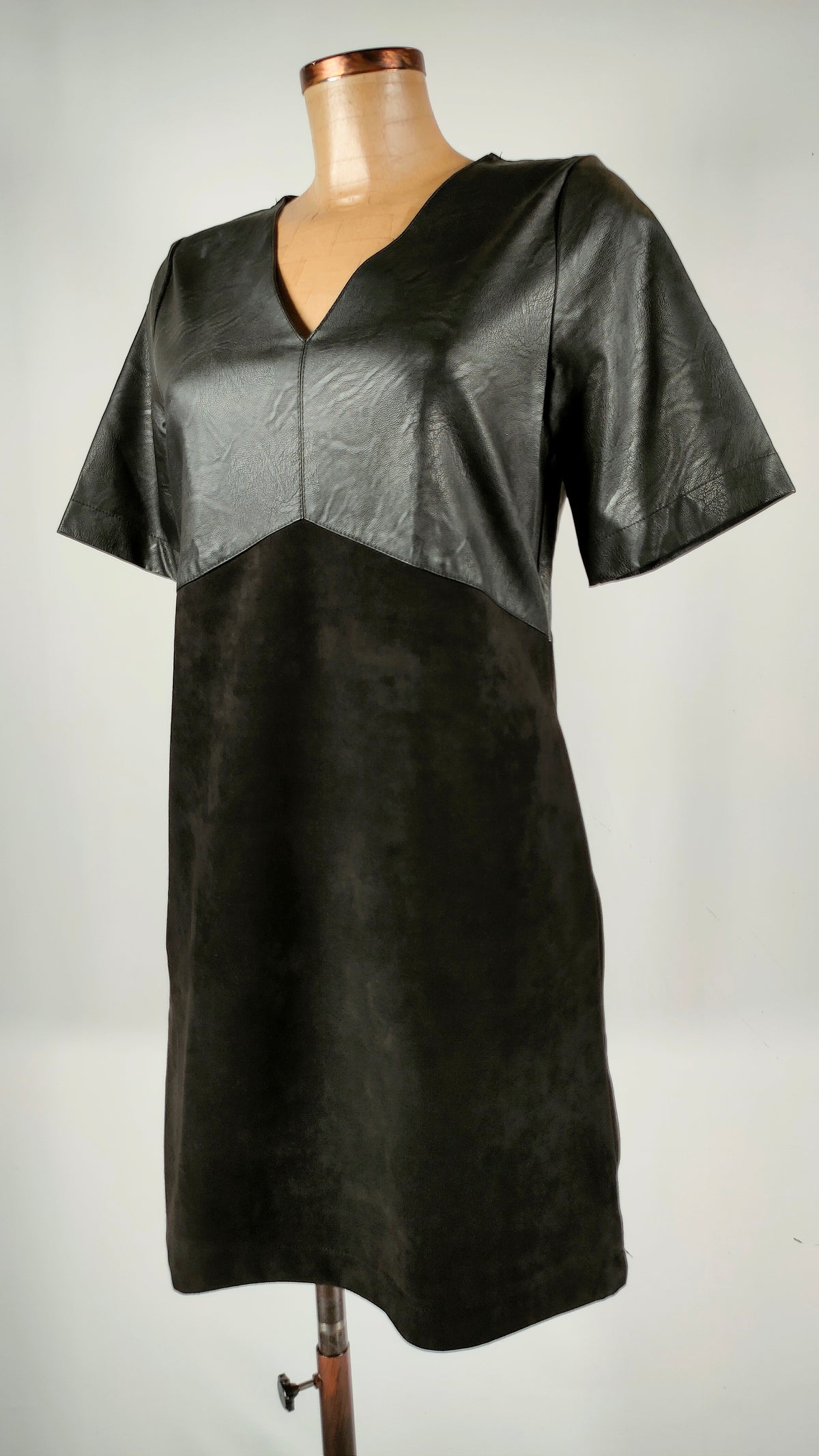 Vestido bimaterial la fée maraboutée