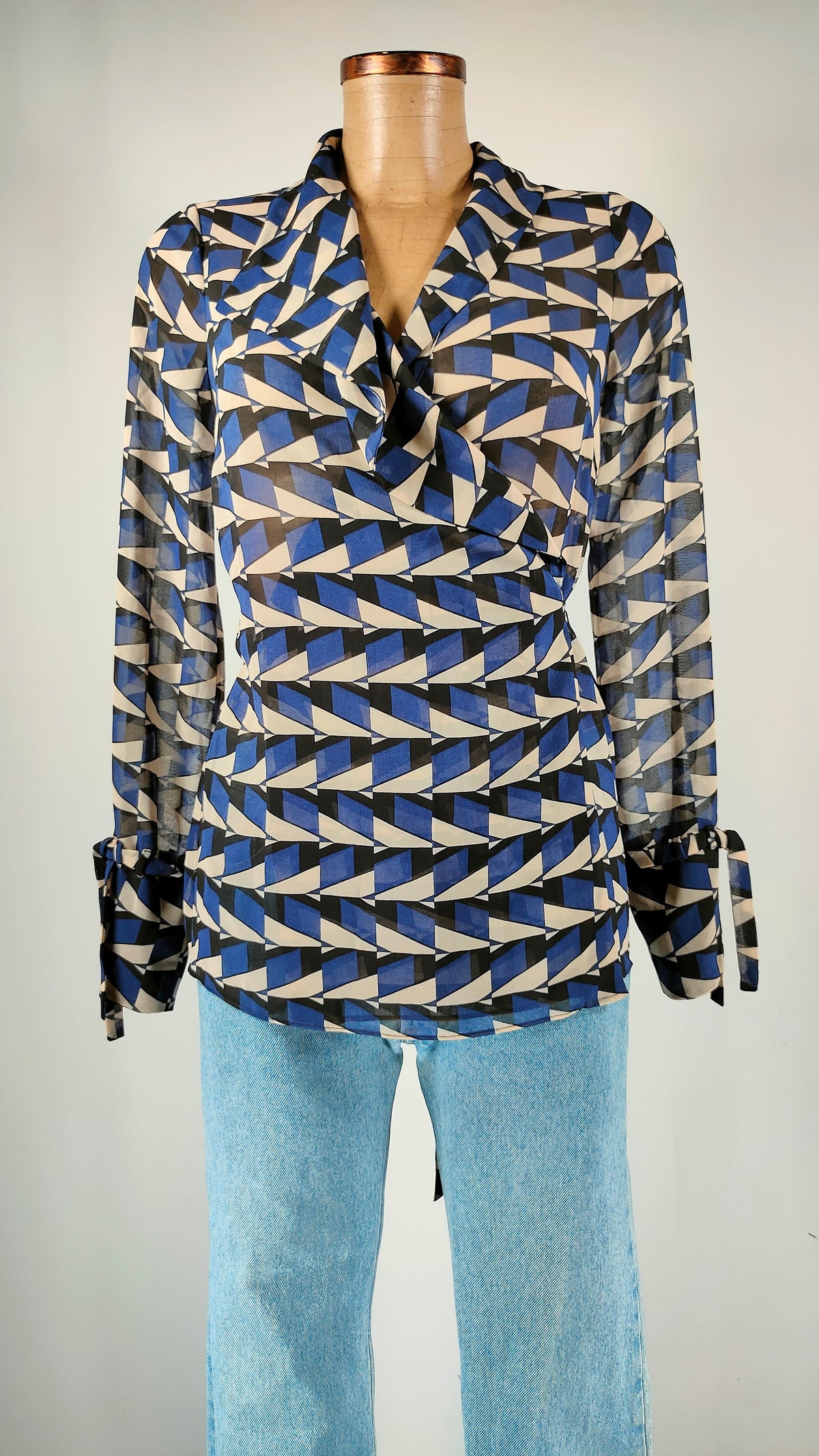 Camisa estampado con azul Karen Millen