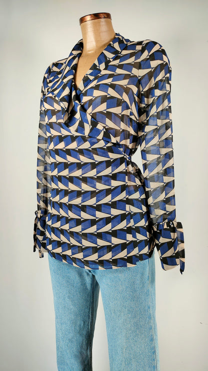 Camisa estampado con azul Karen Millen