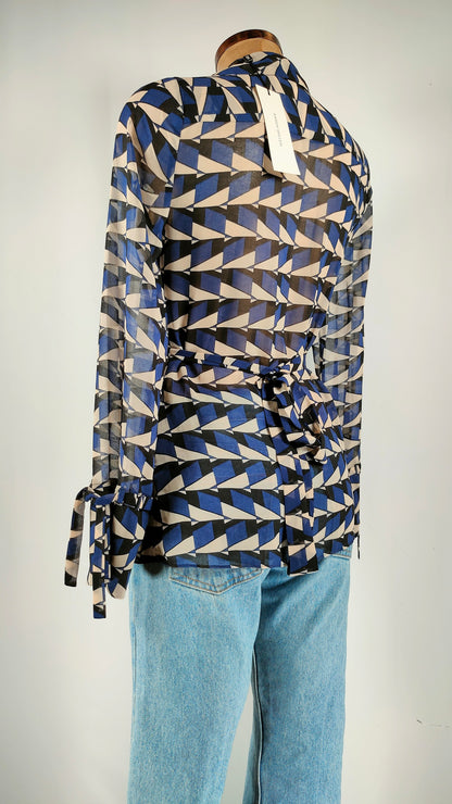 Camisa estampado con azul Karen Millen