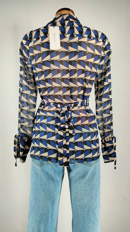 Camisa estampado con azul Karen Millen