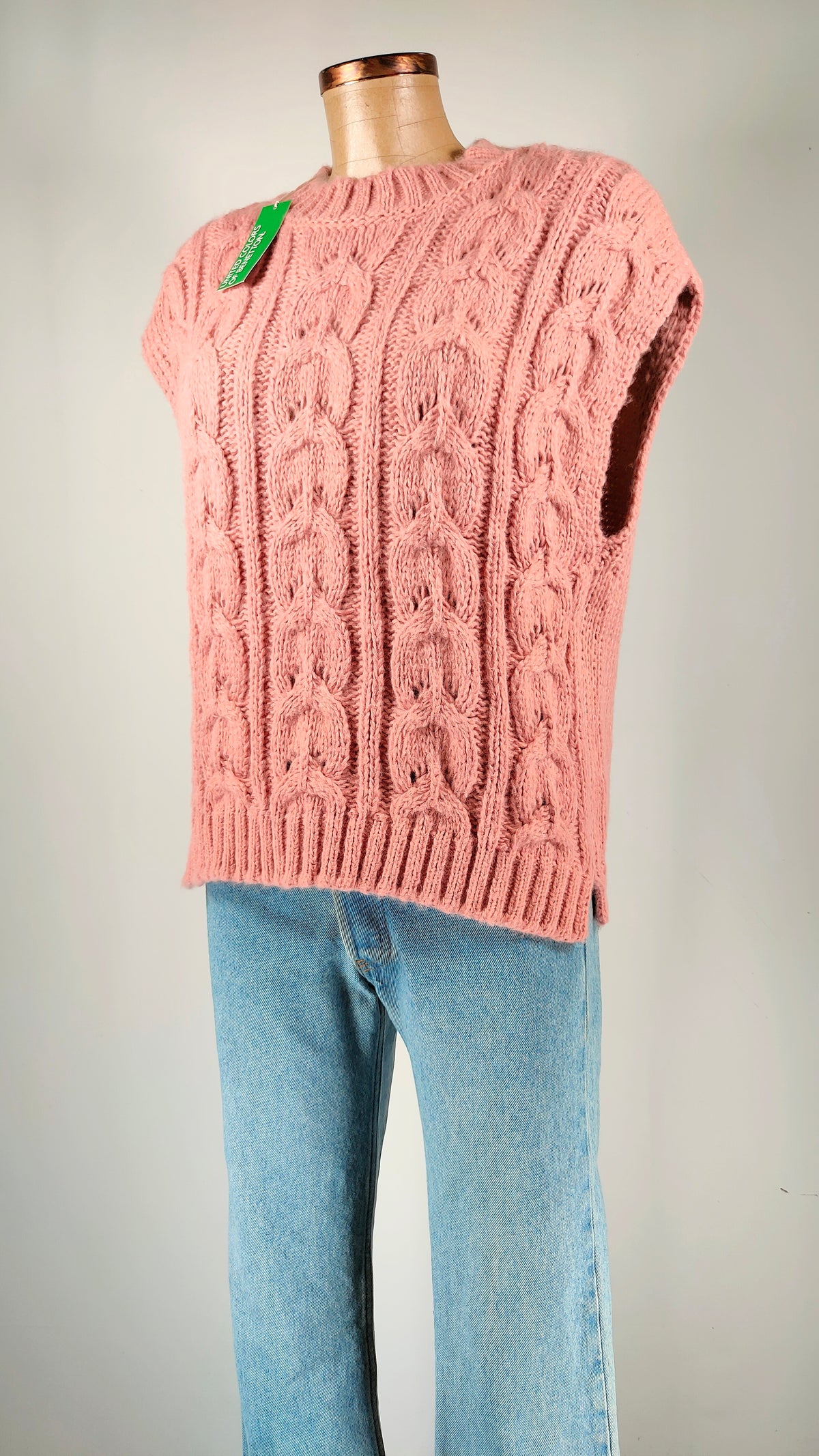 Jersey sin mangas rosa Benetton