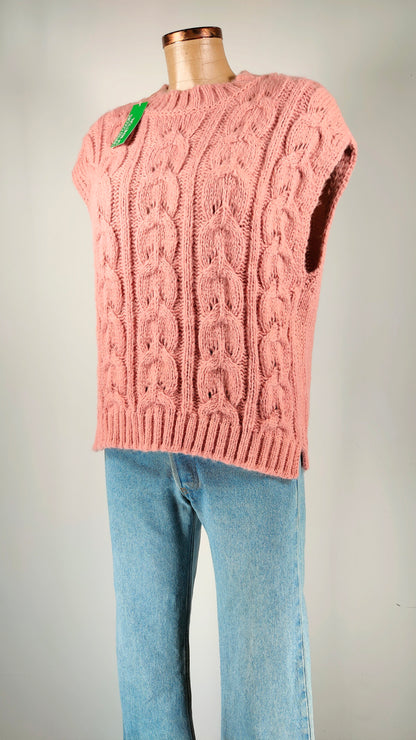 Jersey sin mangas rosa Benetton
