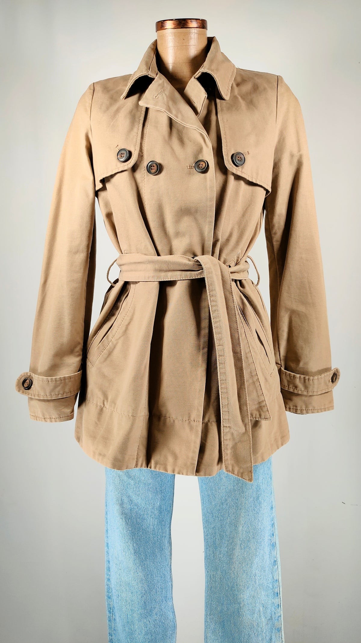 Gabardina trench Mango caqui