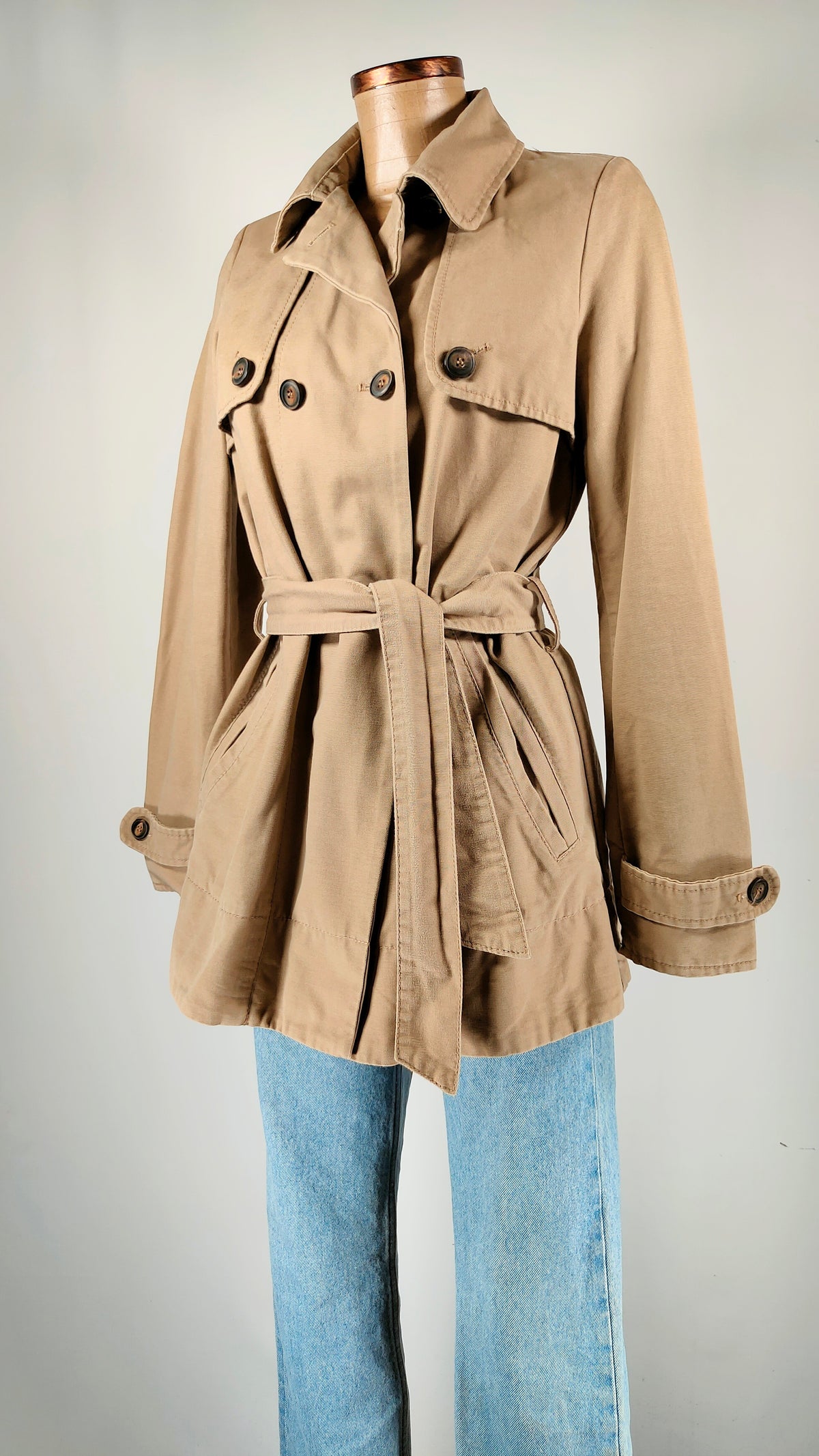 Gabardina trench Mango caqui