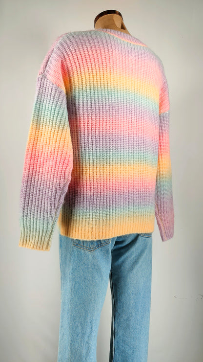 Jersey Multicolor con cuello de pico