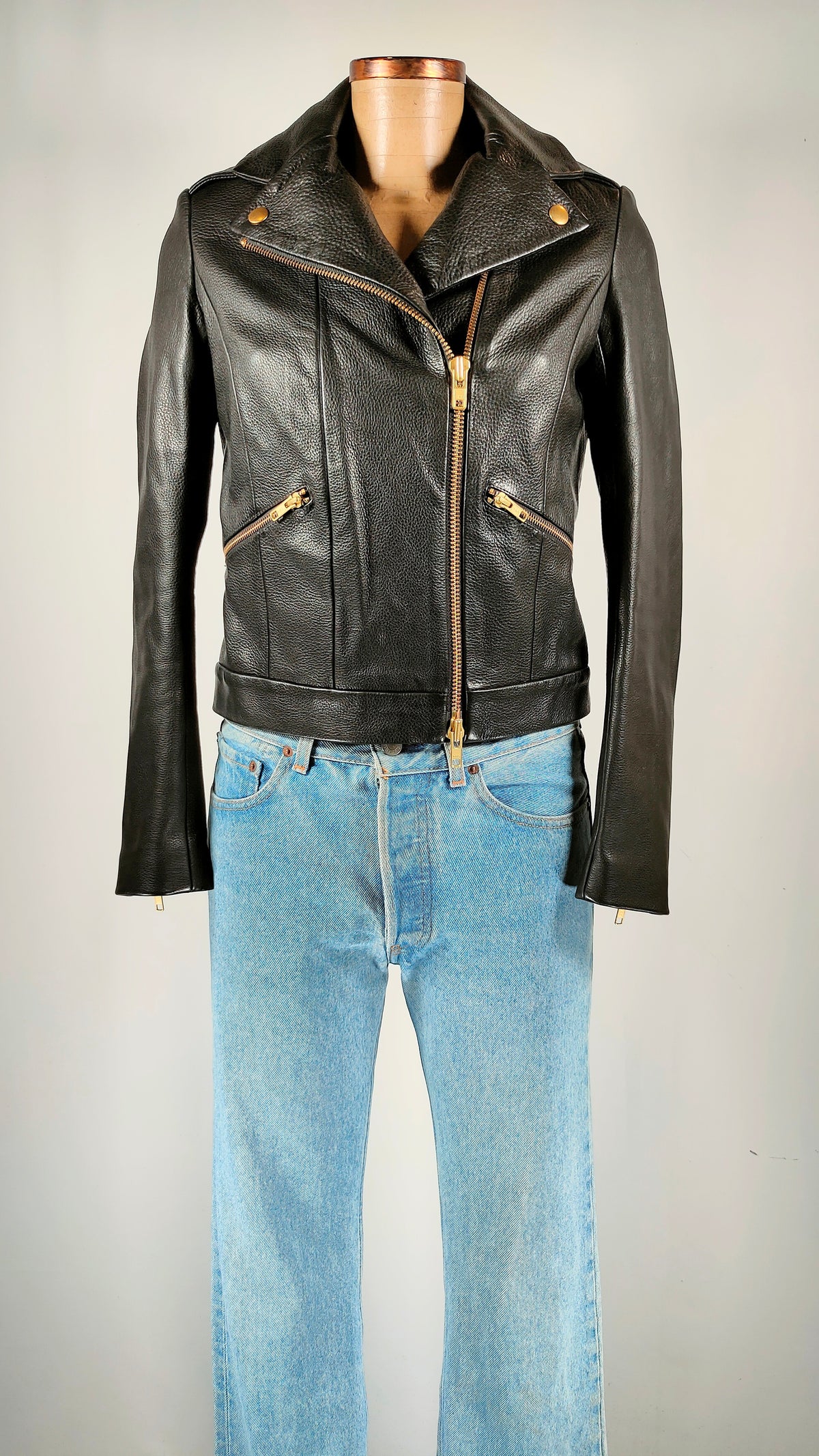 Chaqueta de piel biker negra &Other stories