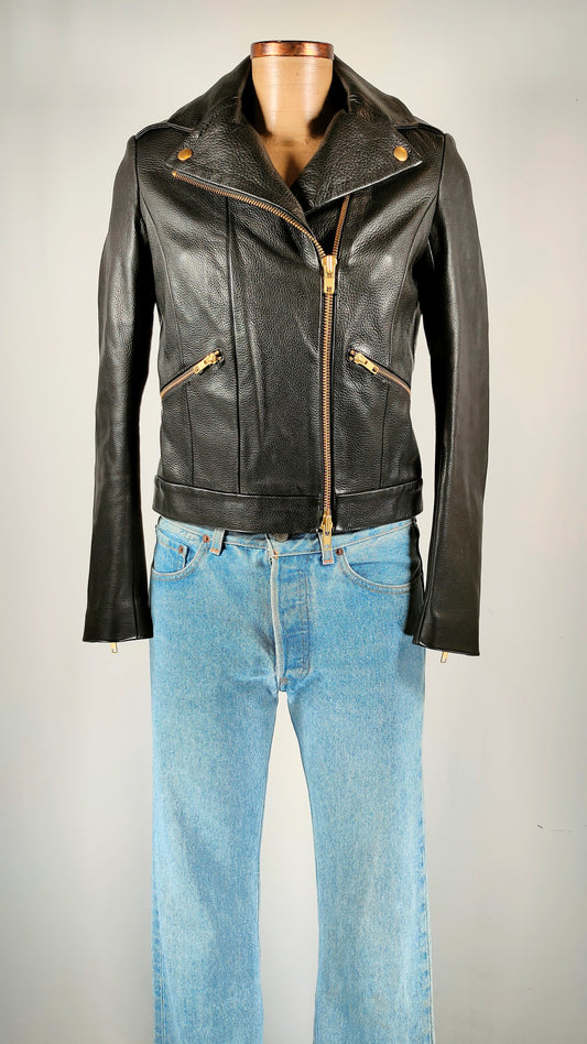 Chaqueta de piel biker negra &Other stories