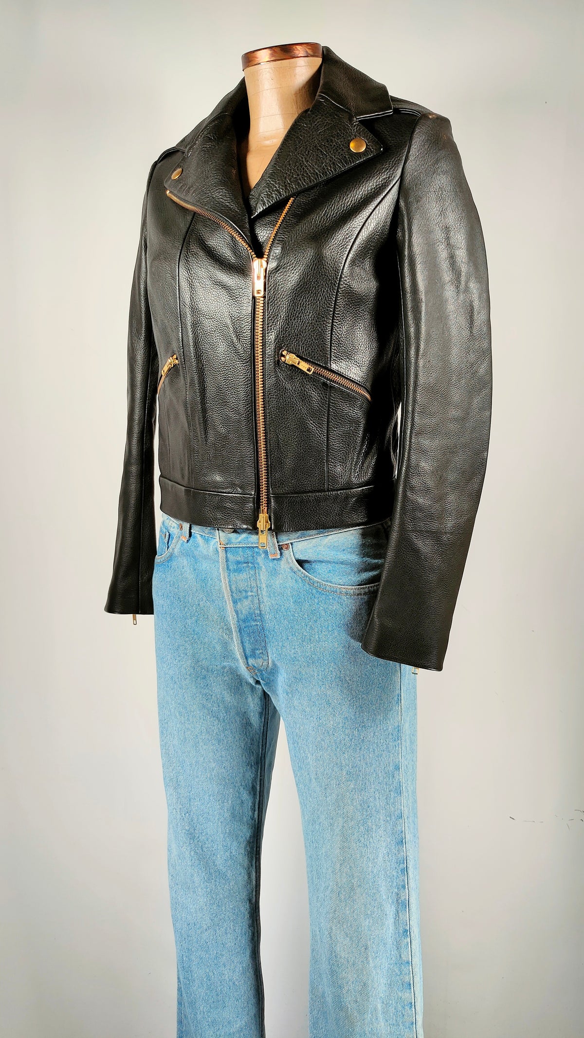 Chaqueta de piel biker negra &Other stories