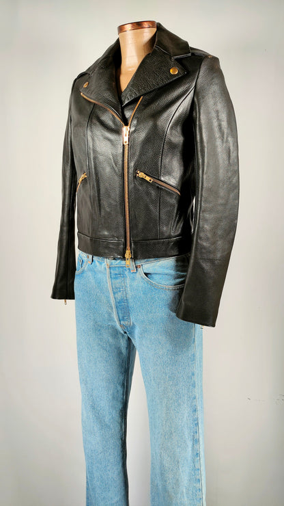 Chaqueta de piel biker negra &Other stories