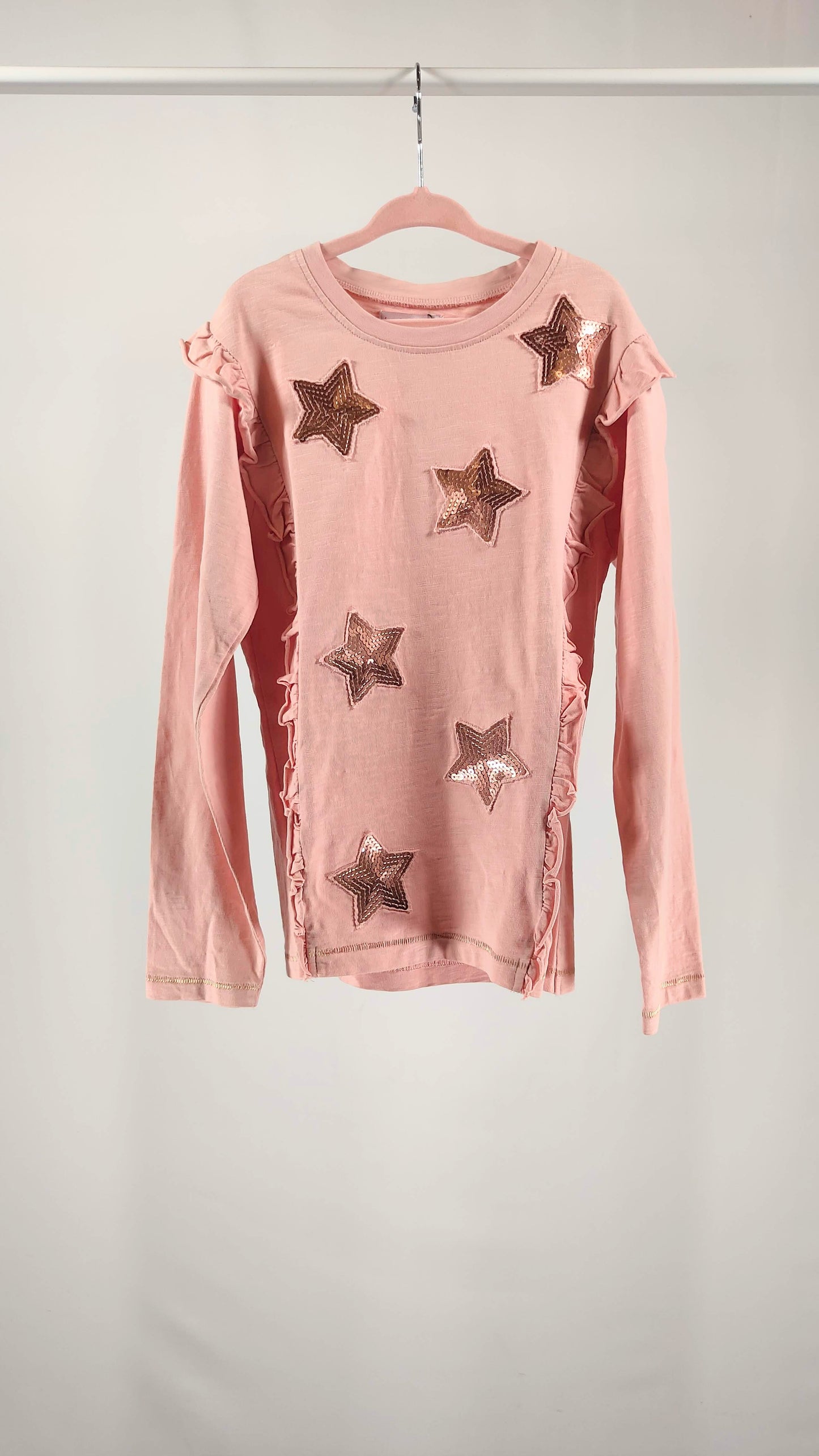 Camiseta con estrellas de lentejuelas