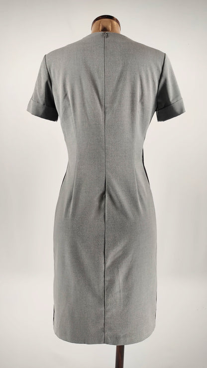 Vestido gris con lateral negro Benetton