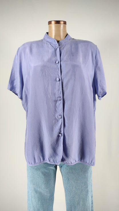 Camisa cuello mao lila