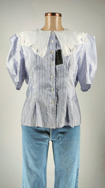 Camisa abullonada con cuello