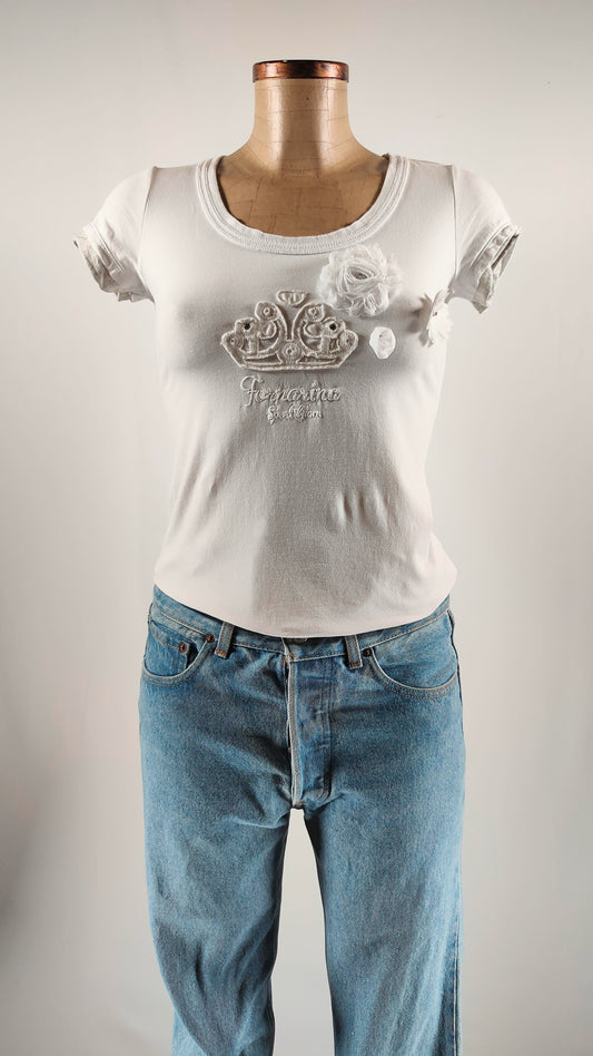 Camiseta con relieve Fornarina