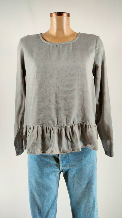 Blusa Tiffosi gris estampada