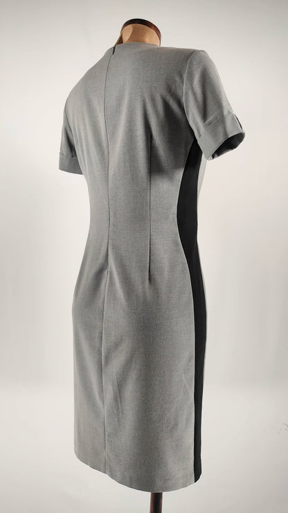 Vestido gris con lateral negro Benetton