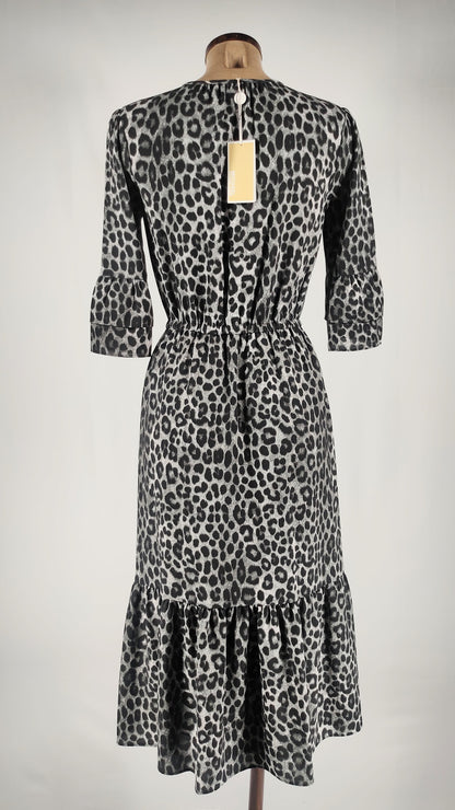 Vestido animal print gris y negro