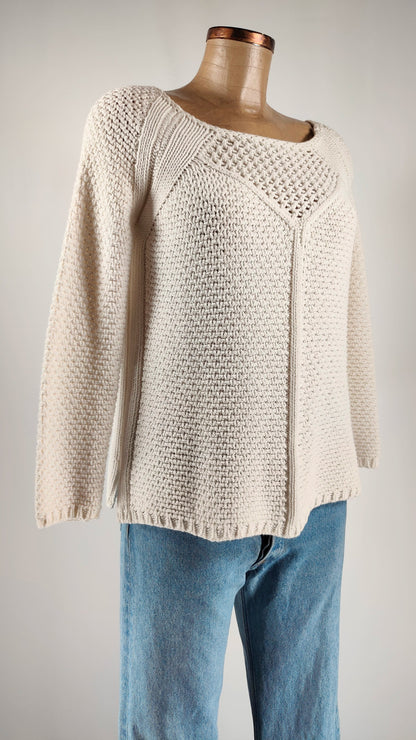 Jersey calado blanco Zara knit