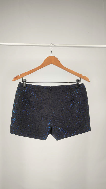 Short con hilo brillante azul