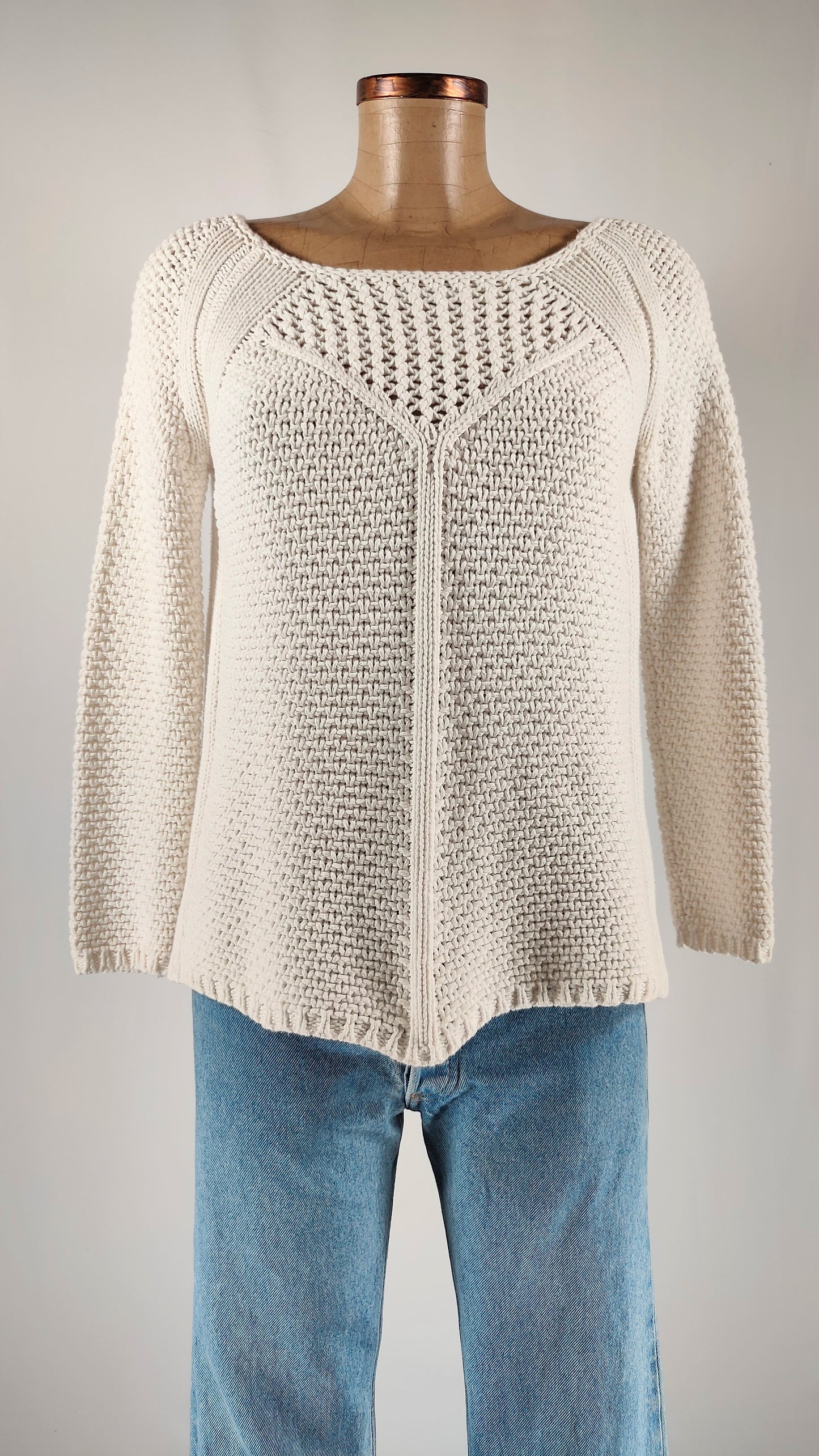 Jersey calado blanco Zara knit