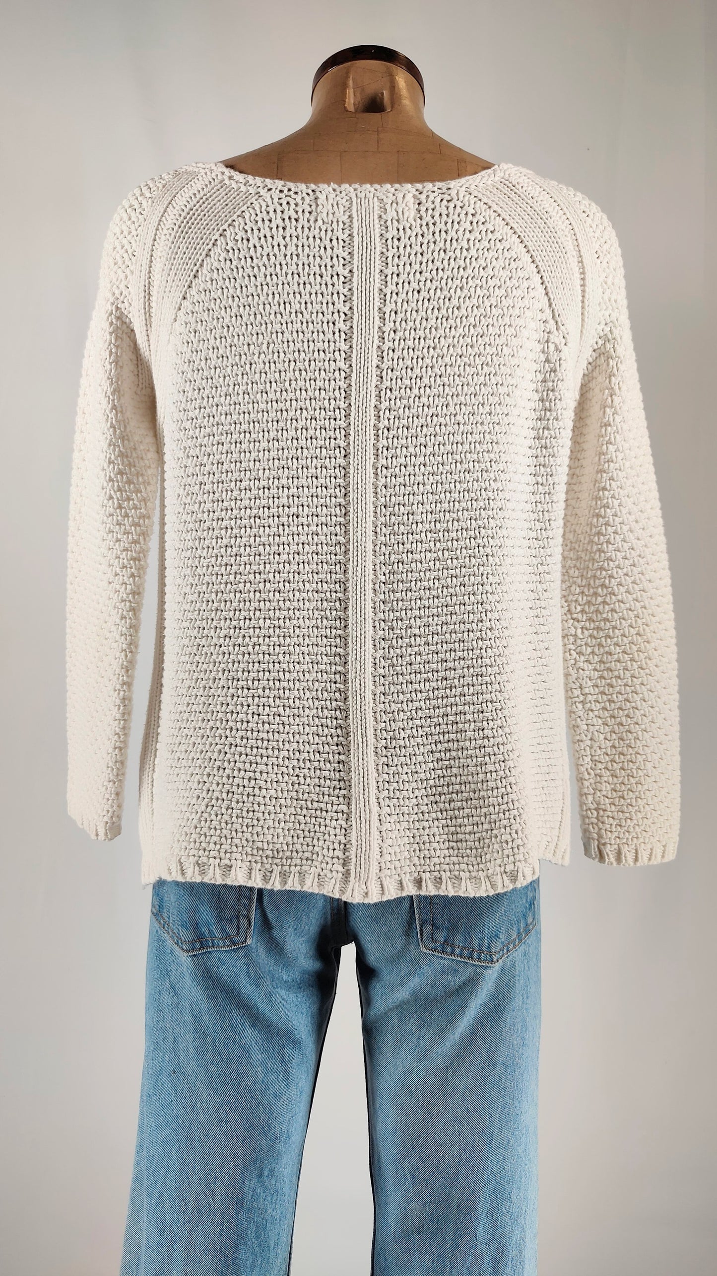 Jersey calado blanco Zara knit