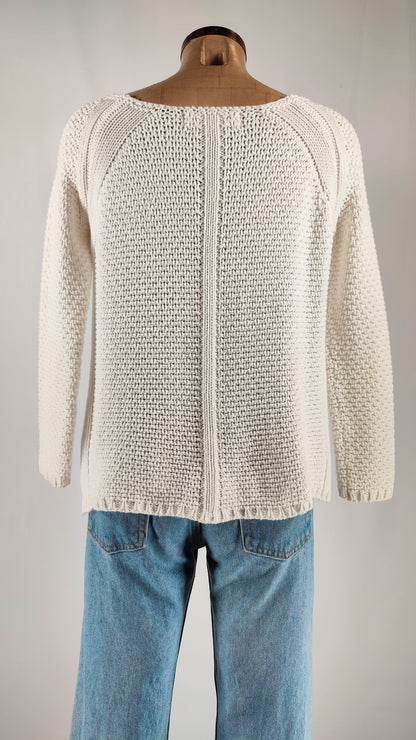 Jersey calado blanco Zara knit