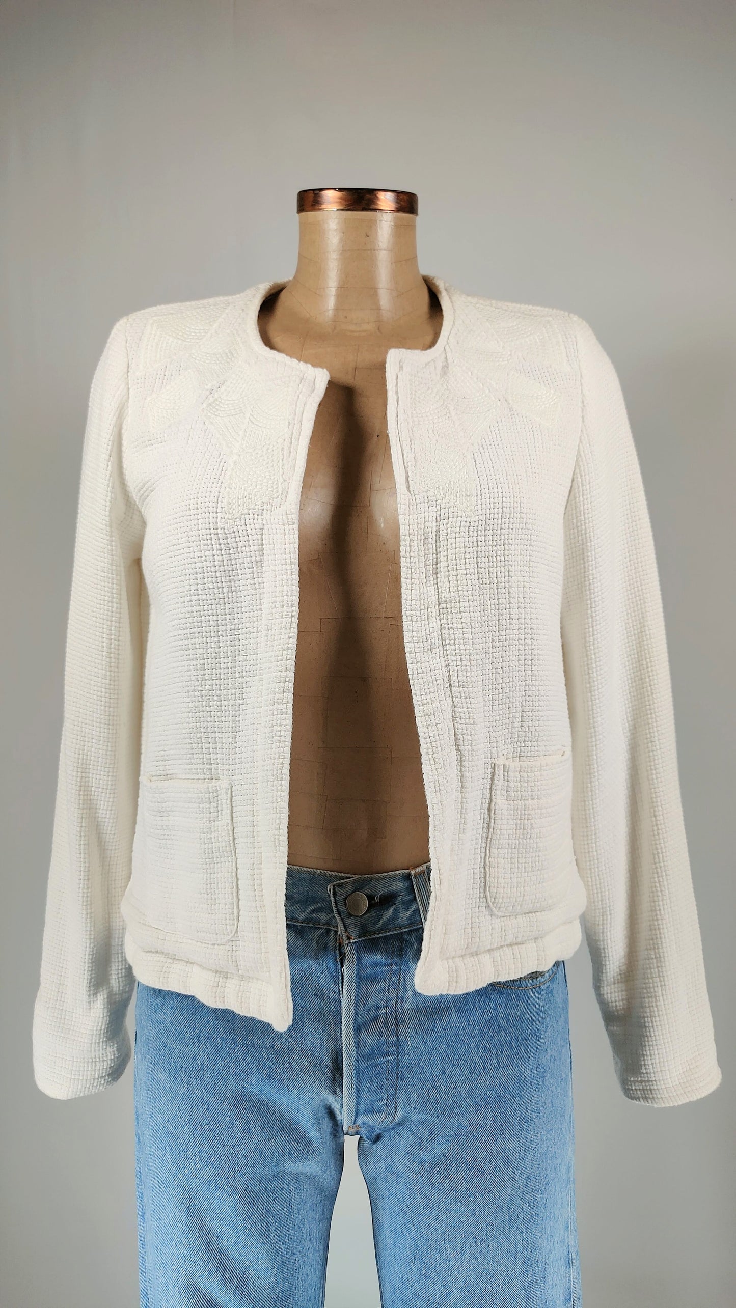 Chaqueta casual blanca