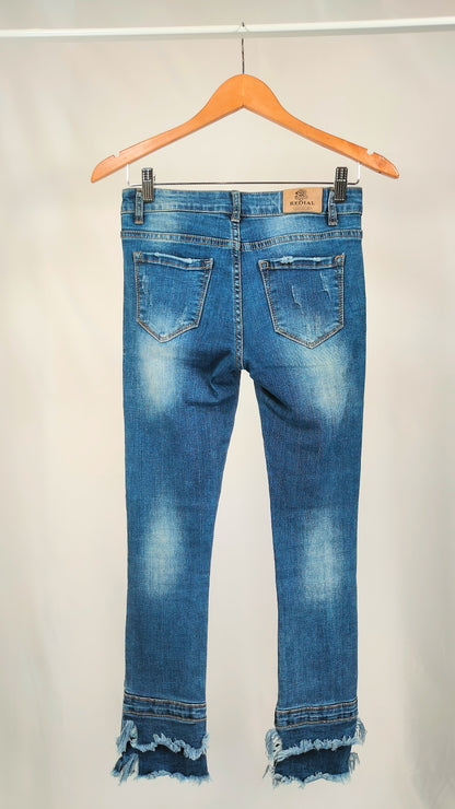 Jeans con efecto desgastado